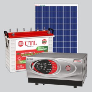 Shamsi 1075VA-12V Inverter with UIT 1536 Inverter Battery and 165W Solar Panel (Suitable Inverter for small offices, homes, and small shops)