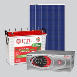 Shamsi 675VA-12V Inverter with UIT 1536 Inverter Battery and 165W Solar Panel (Suitable Inverter for small offices, homes, and small shops)